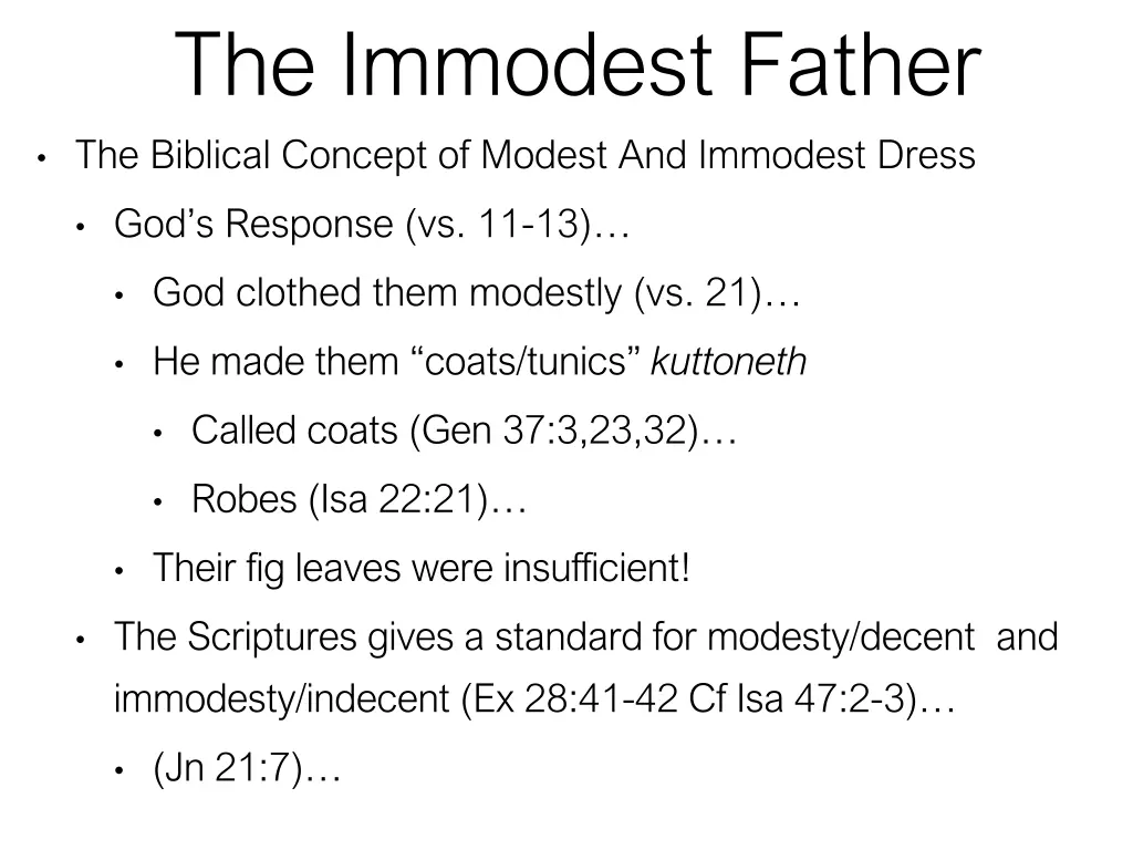 the immodest father the biblical concept 1