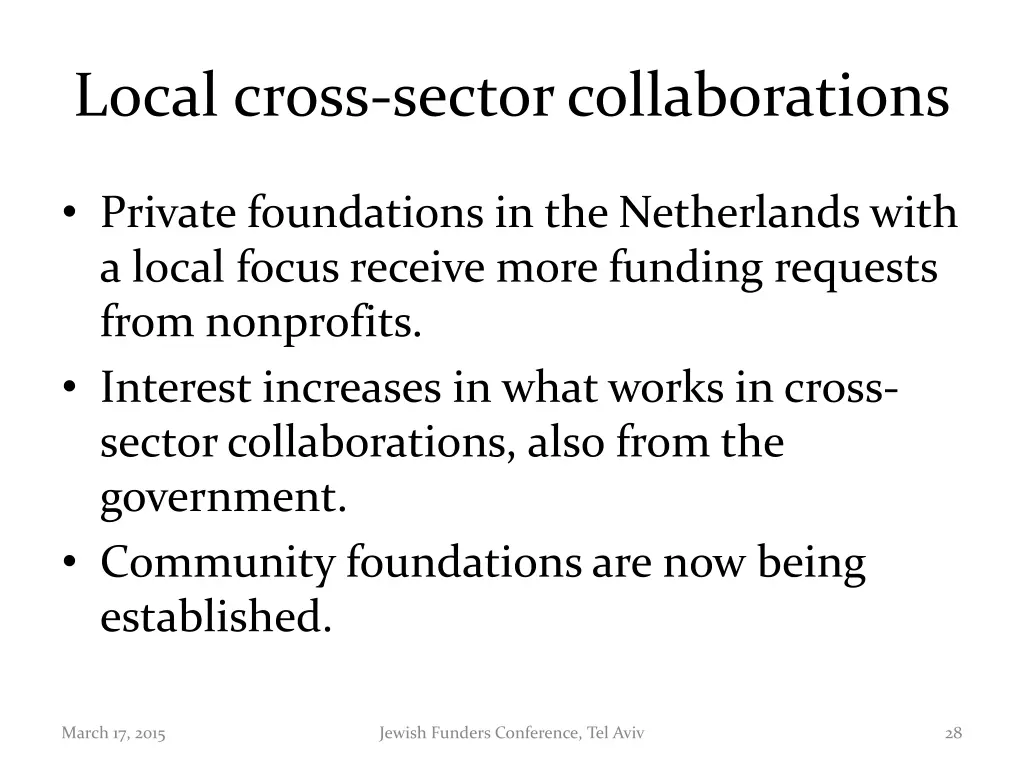 local cross sector collaborations