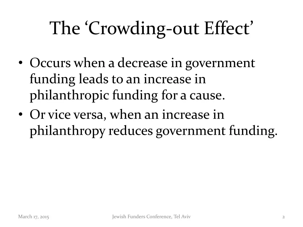 the crowding out effect