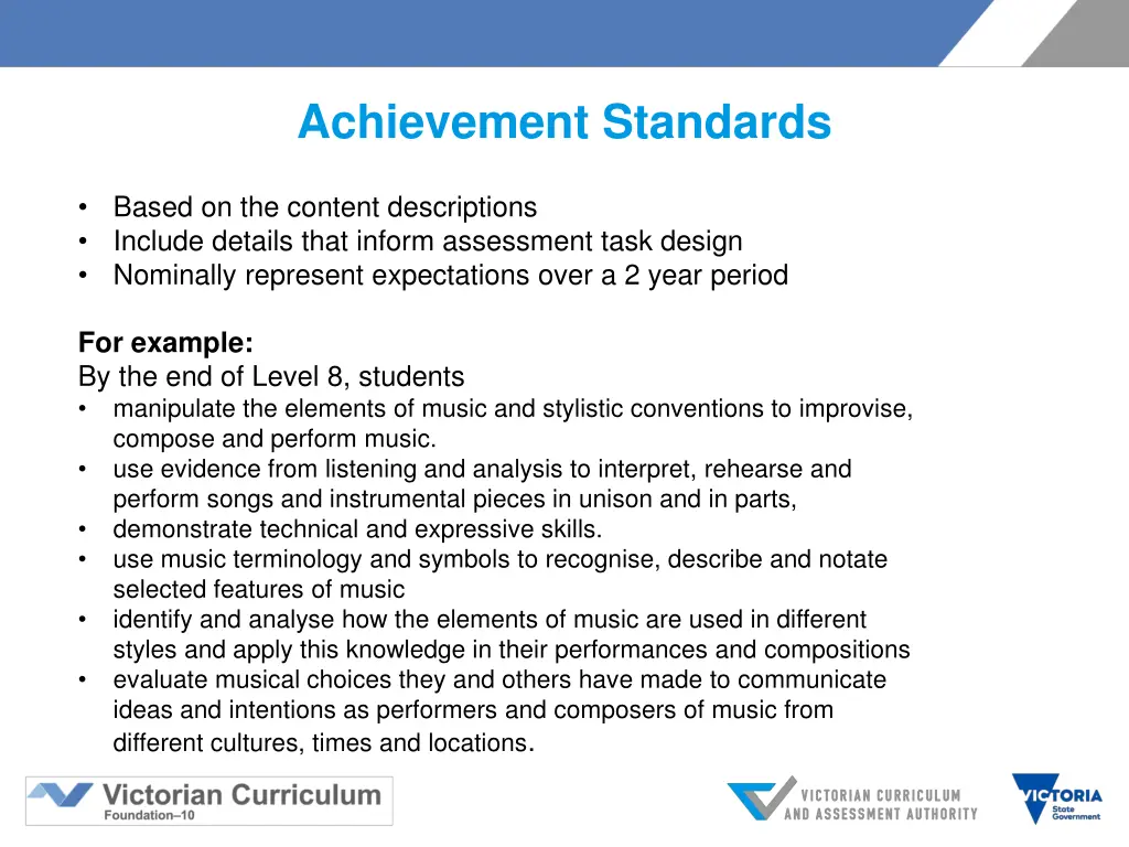 achievement standards