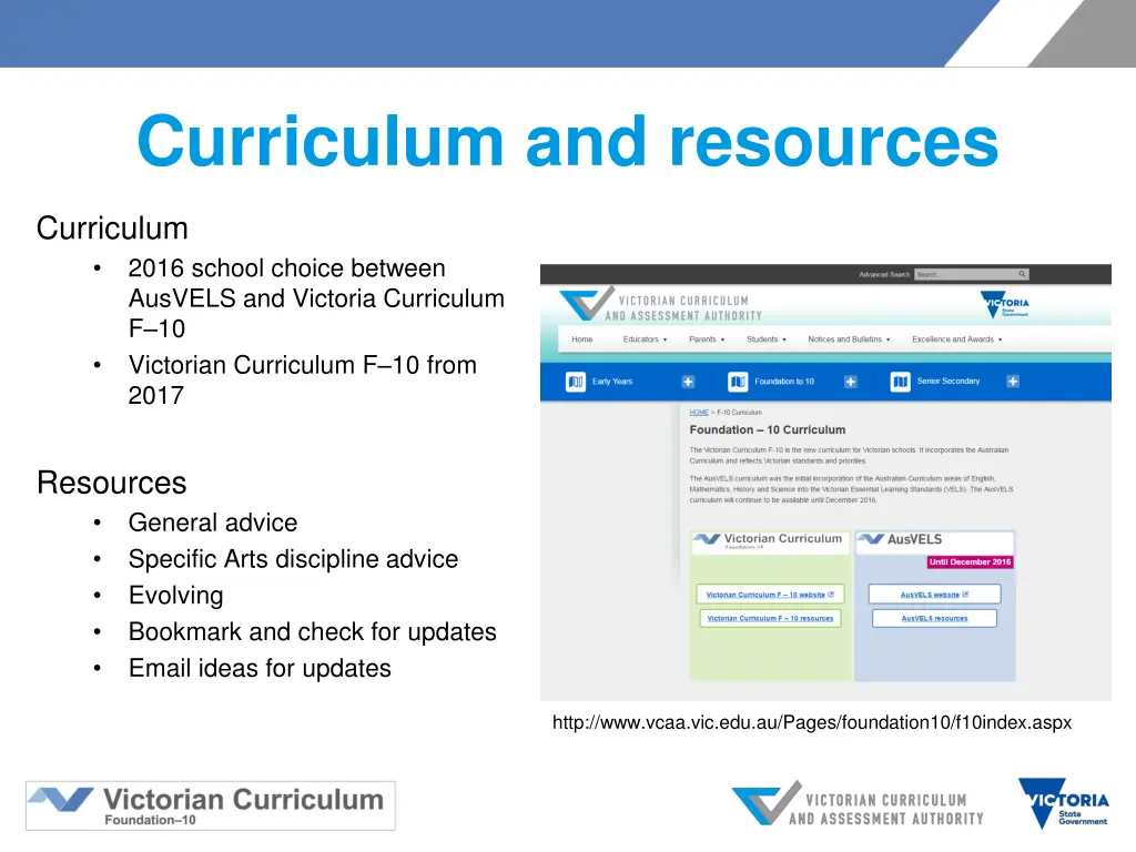 curriculum and resources