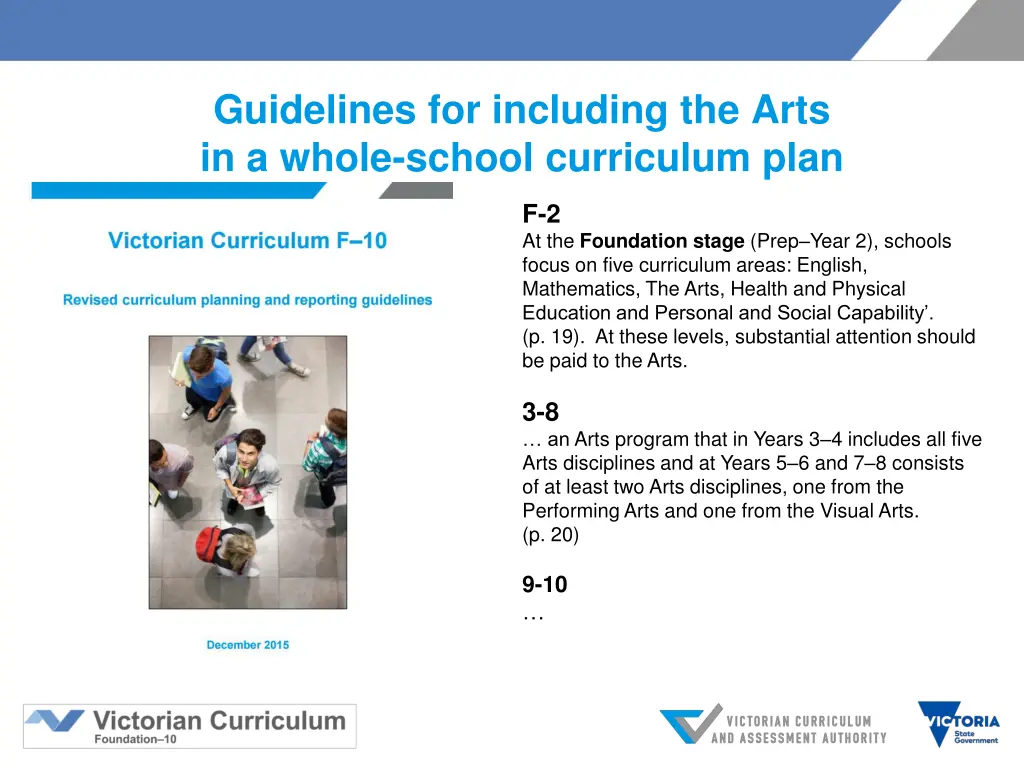 guidelines for including the arts in a whole