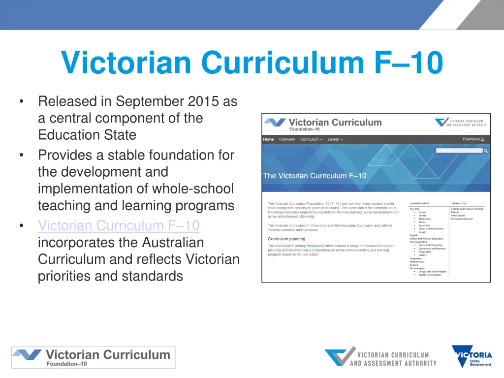 victorian curriculum f 10