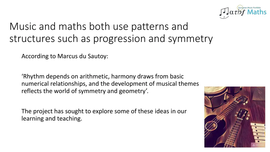 music and maths both use patterns and structures