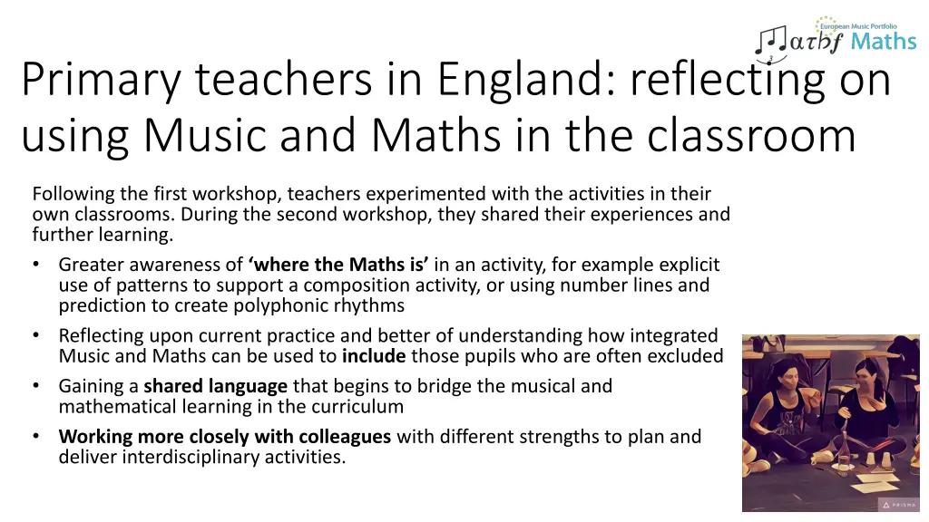 primary teachers in england reflecting on using