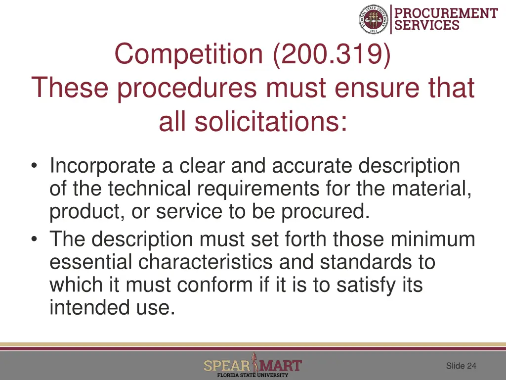 competition 200 319 these procedures must ensure