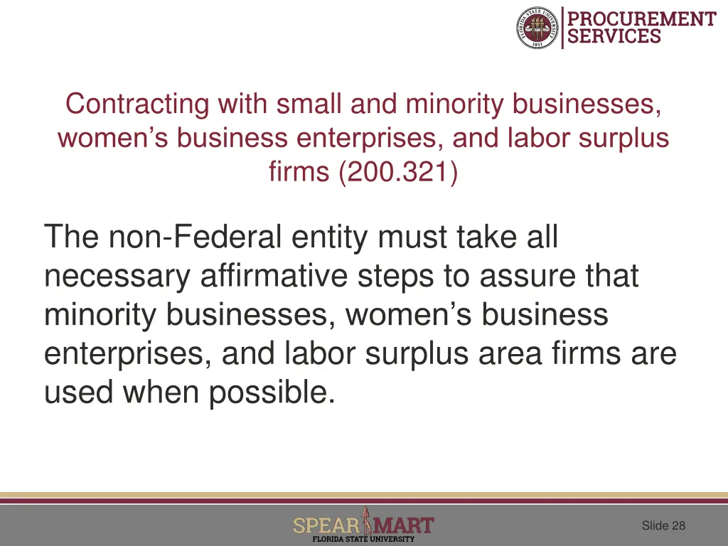 contracting with small and minority businesses