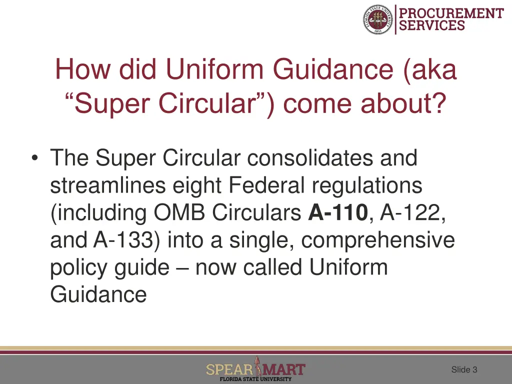 how did uniform guidance aka super circular come