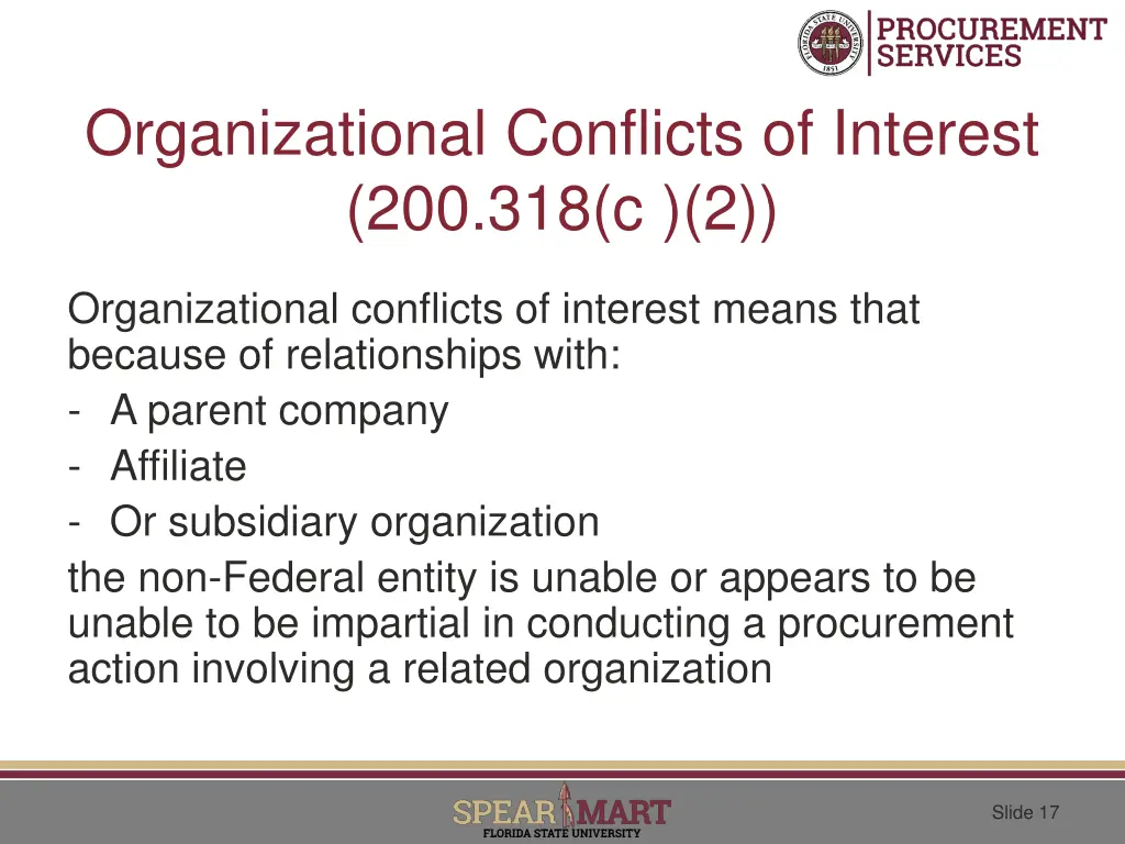 organizational conflicts of interest 200 318 c 2