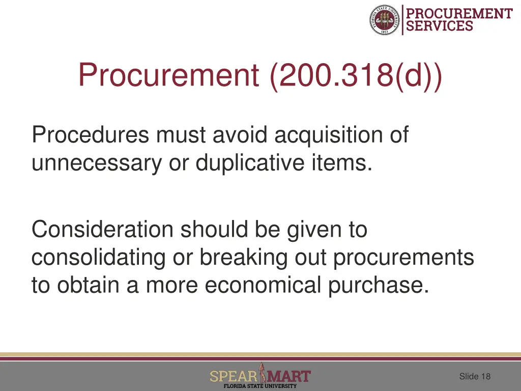 procurement 200 318 d