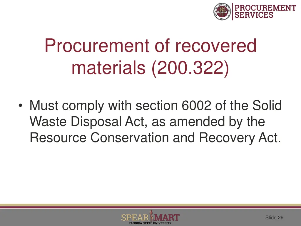 procurement of recovered materials 200 322