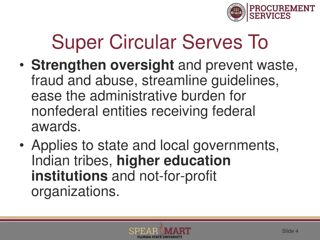 super circular serves to strengthen oversight