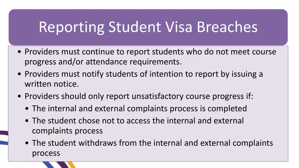 reporting student visa breaches