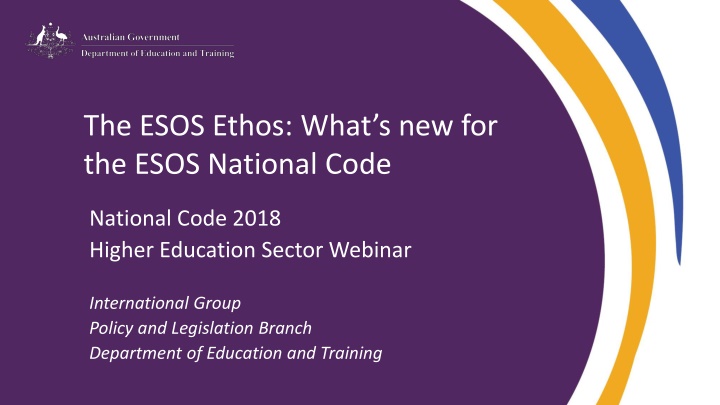 the esos ethos what s new for the esos national