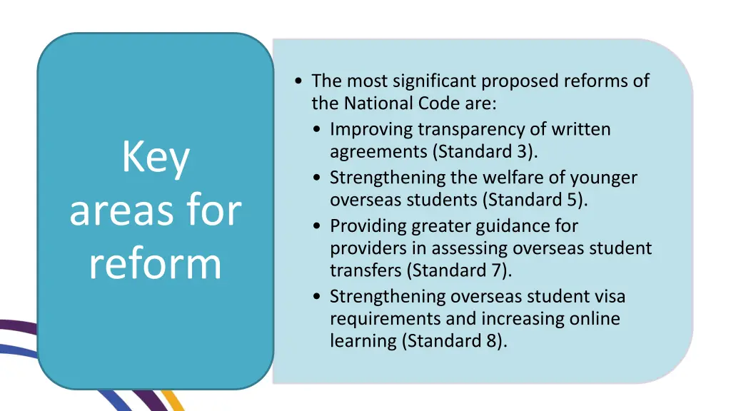 the most significant proposed reforms