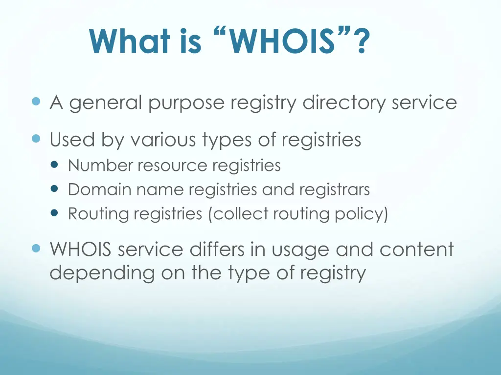 what is whois