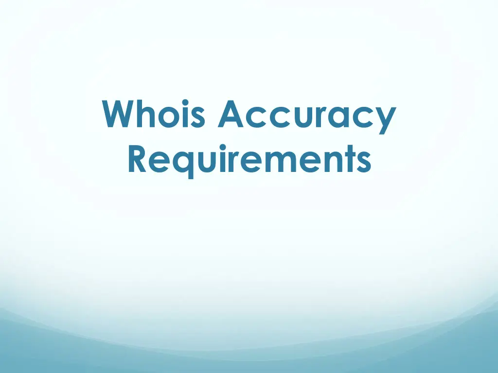 whois accuracy requirements