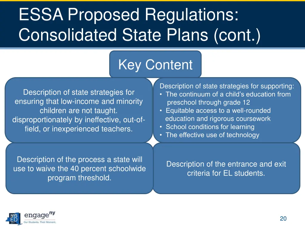 essa proposed regulations consolidated state