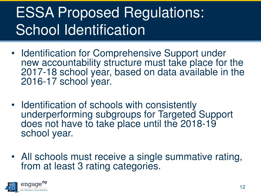 essa proposed regulations school identification