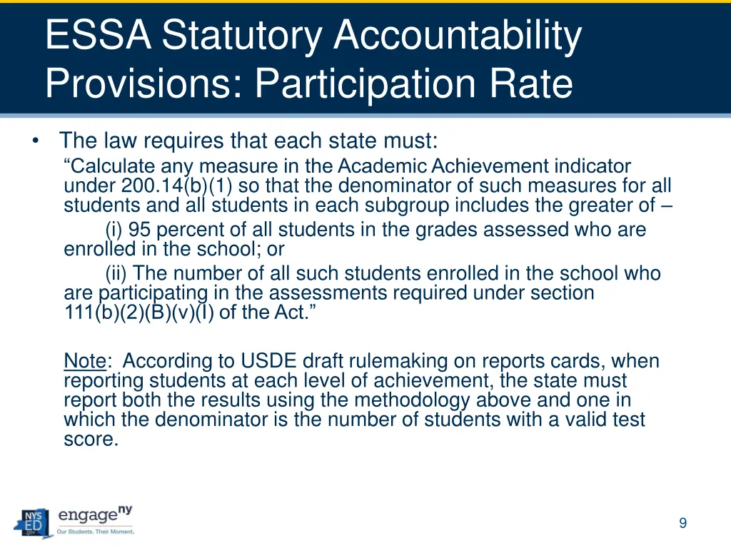 essa statutory accountability provisions