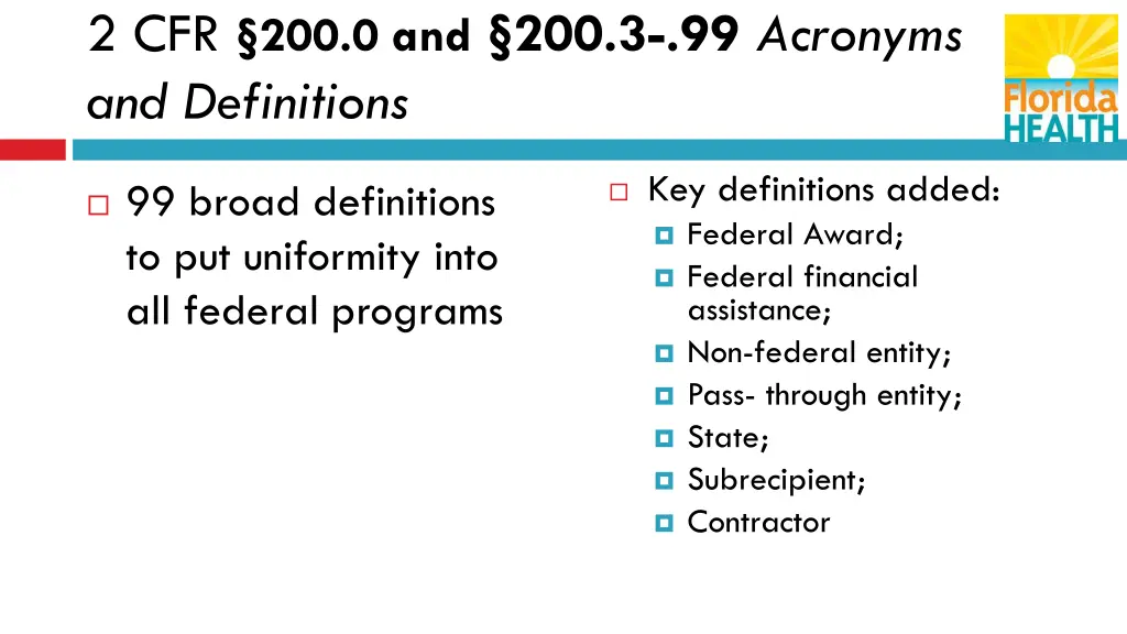 2 cfr 200 0 and 200 3 99 acronyms and definitions