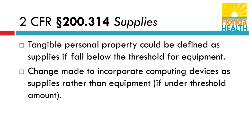 2 cfr 200 314 supplies