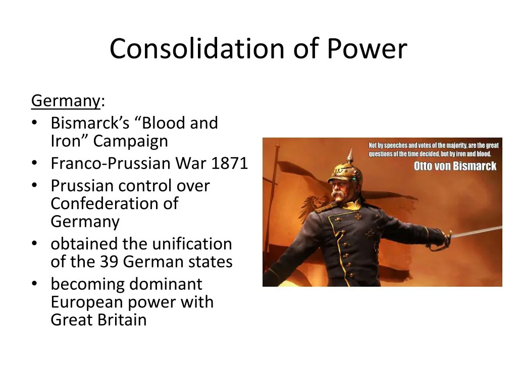 consolidation of power