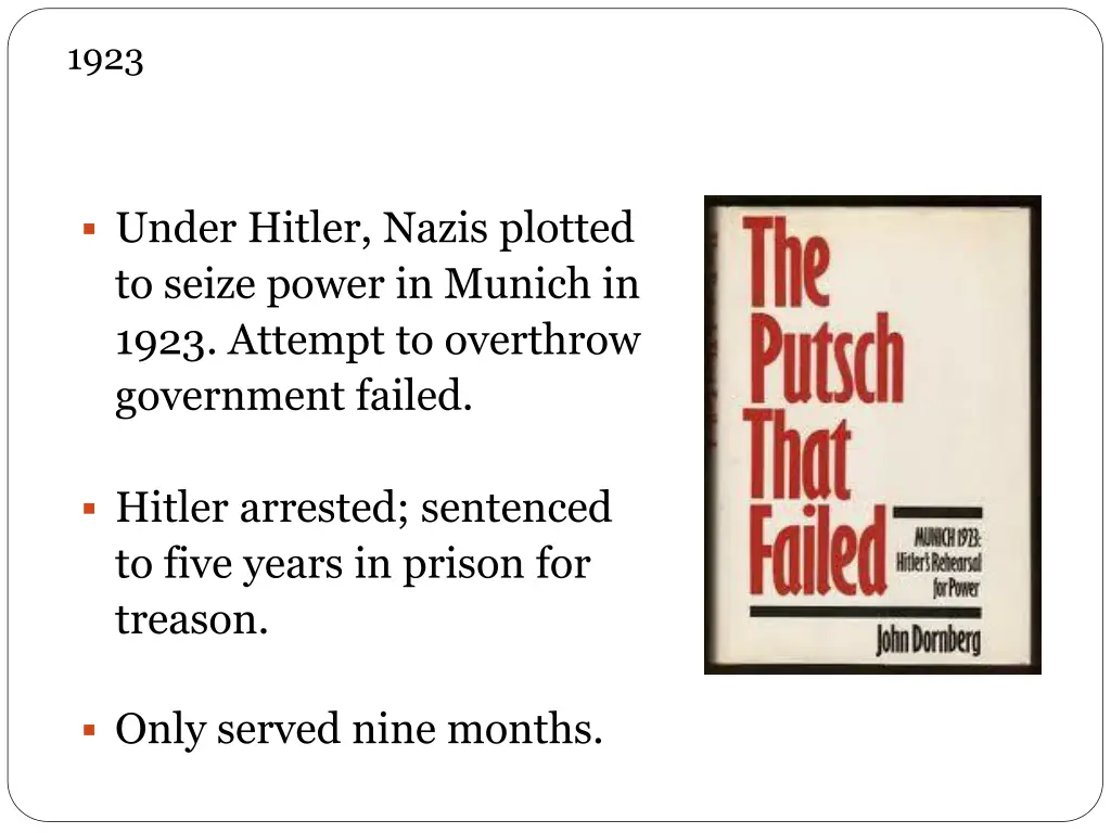 1923 failed munich putsch