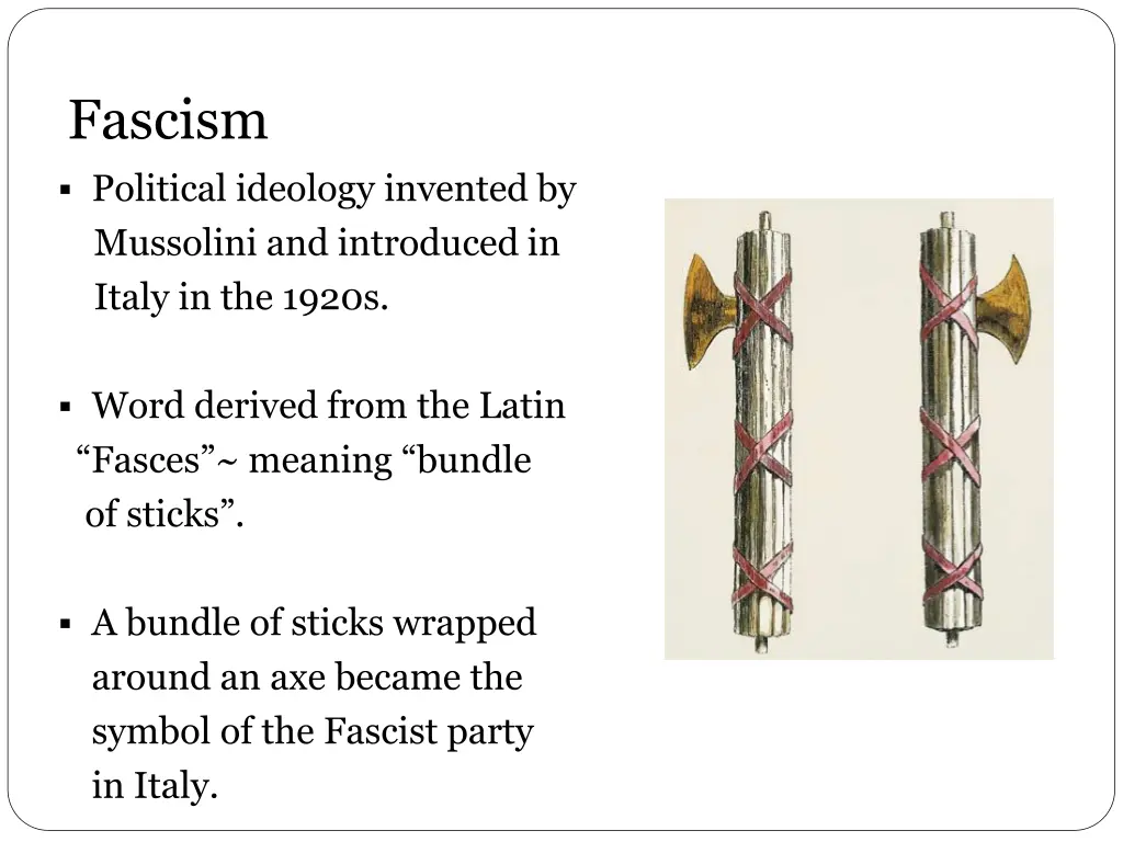 fascism political ideology invented by mussolini