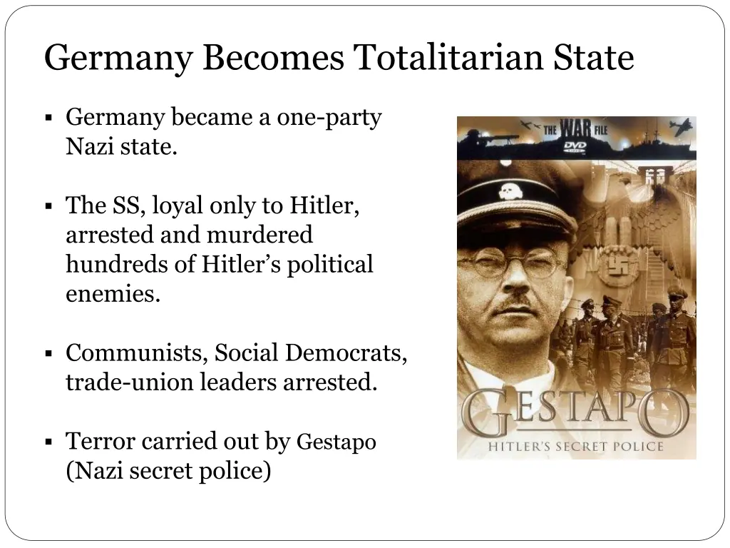 germany becomes totalitarian state