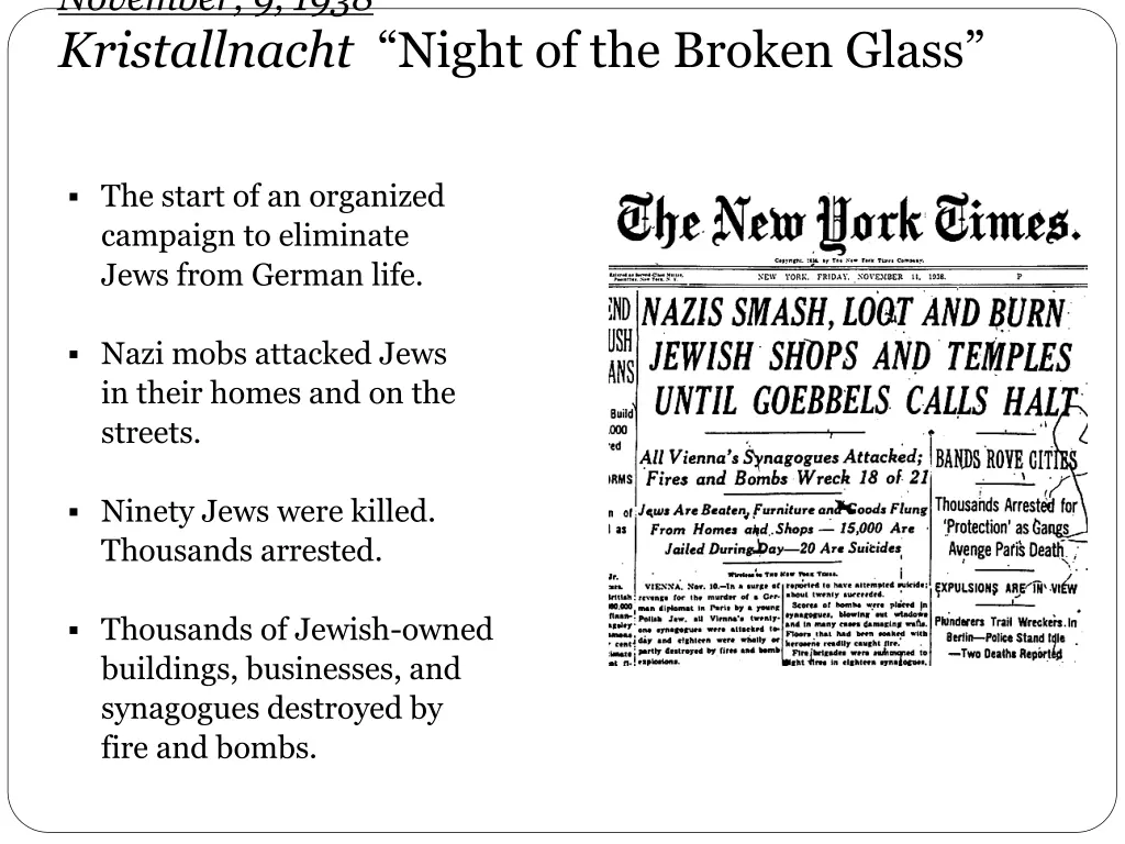 november 9 1938 kristallnacht night of the broken