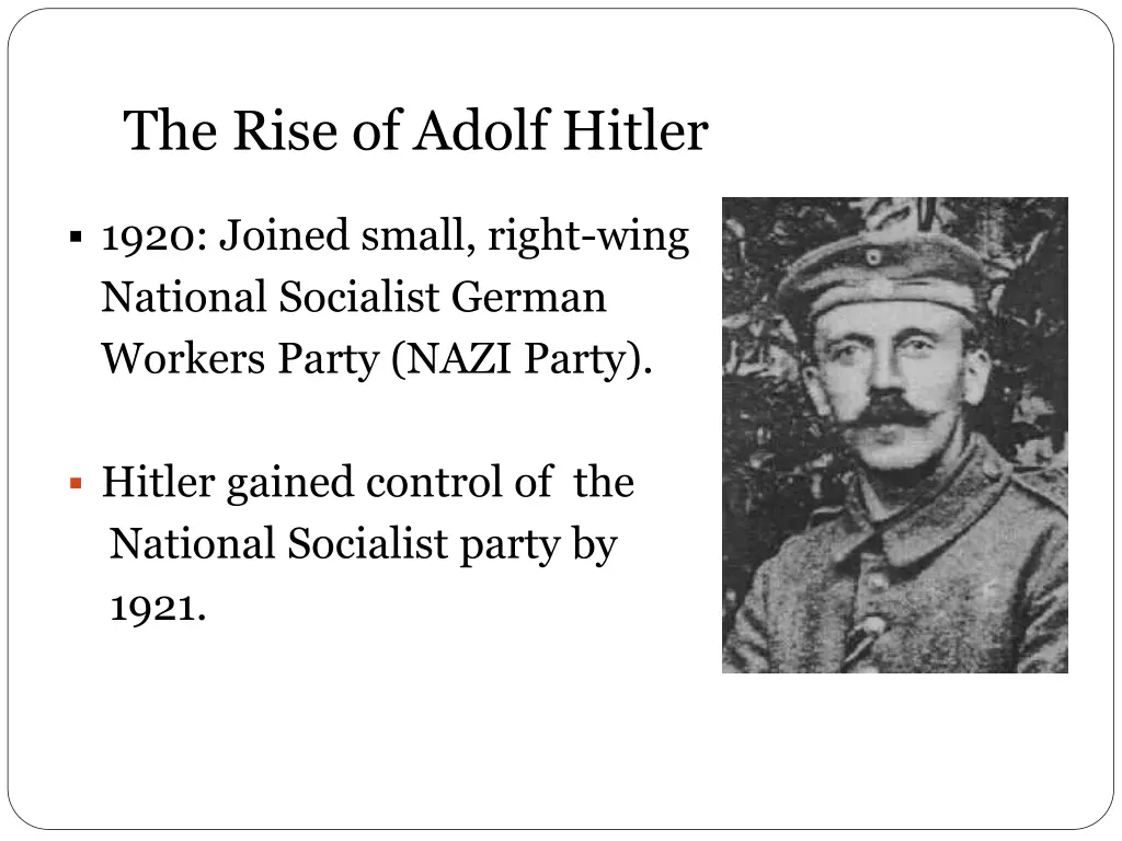 the rise of adolf hitler