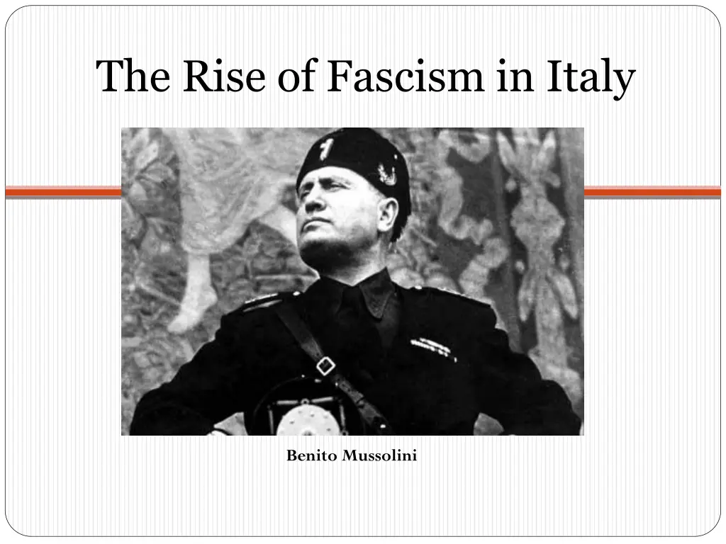 the rise of fascism in italy