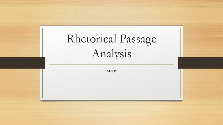 rhetorical passage analysis