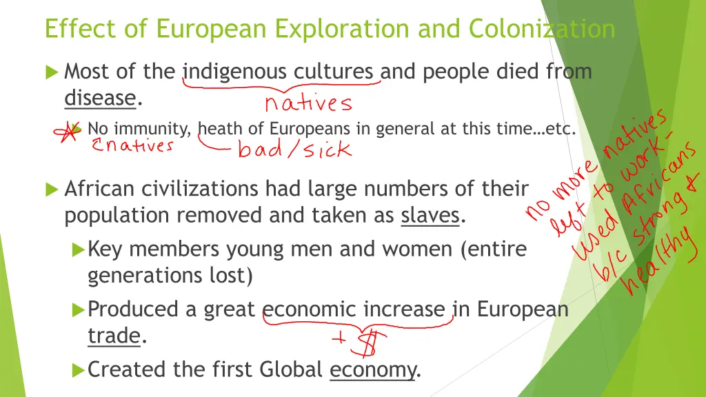 effect of european exploration and colonization