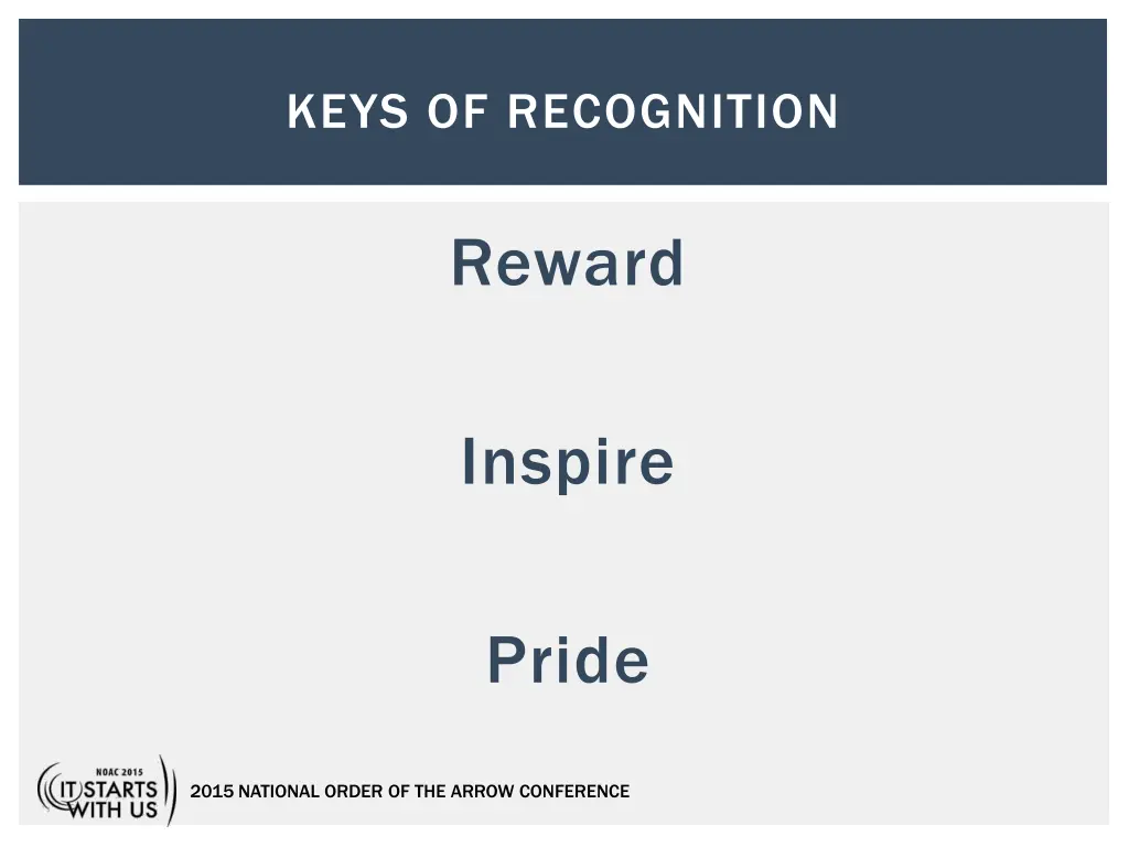 keys of recognition