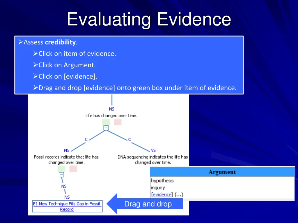 evaluating evidence