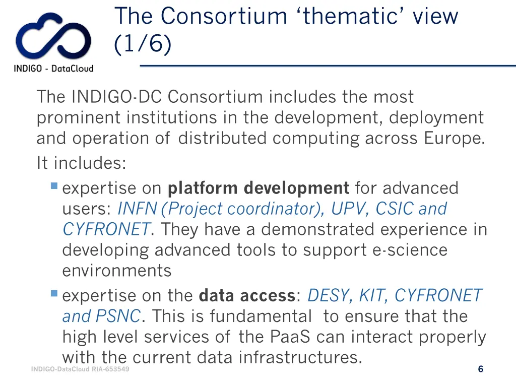 the consortium thematic view 1 6