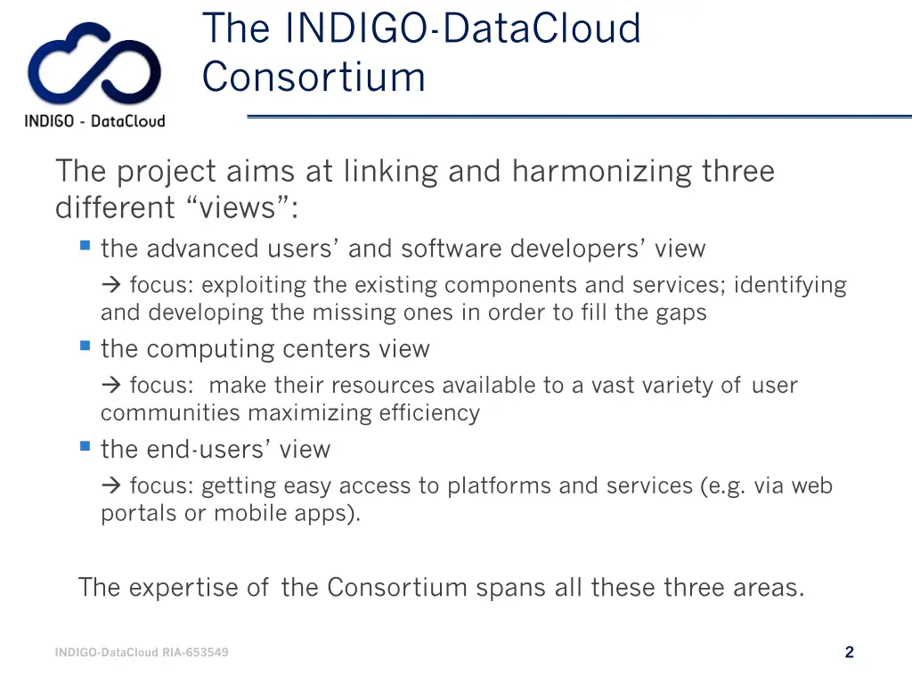 the indigo datacloud consortium