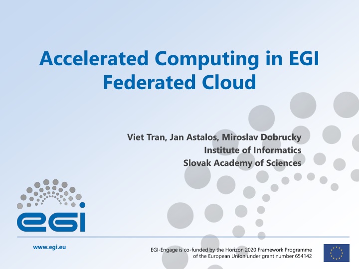 accelerated computing in egi federated cloud