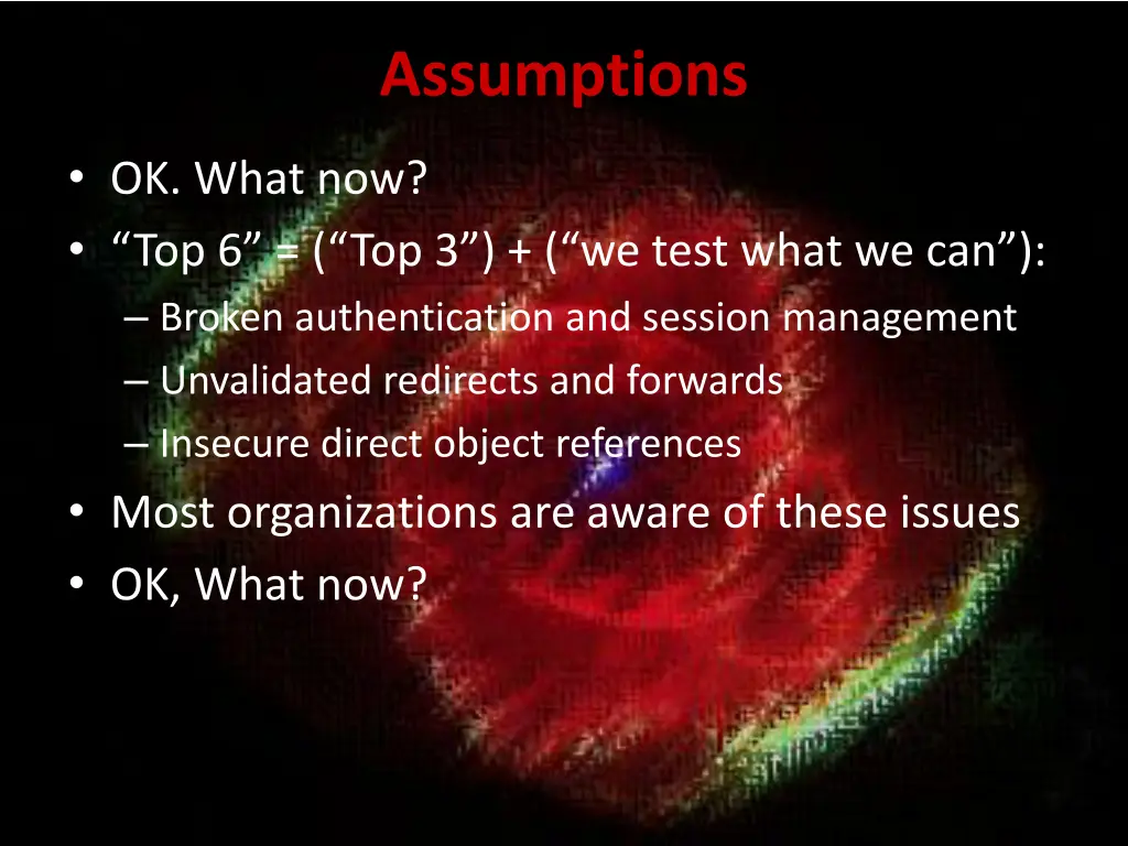 assumptions 1