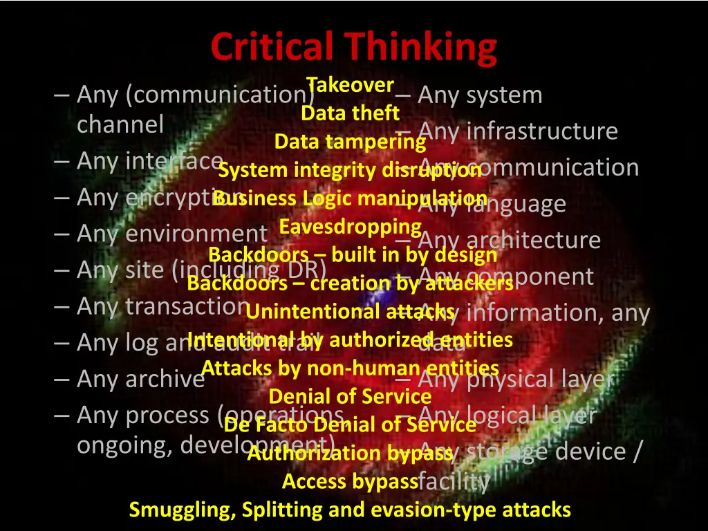 critical thinking takeover data theft data