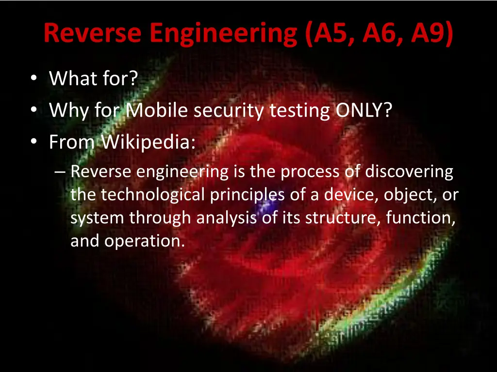 reverse engineering a5 a6 a9