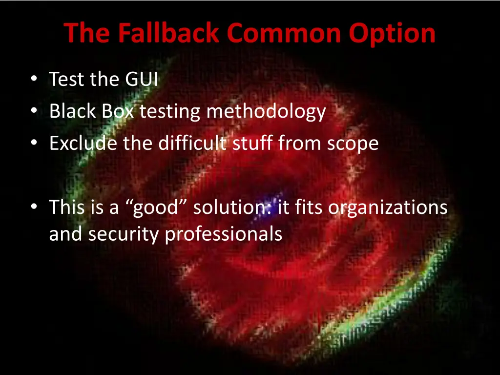 the fallback common option