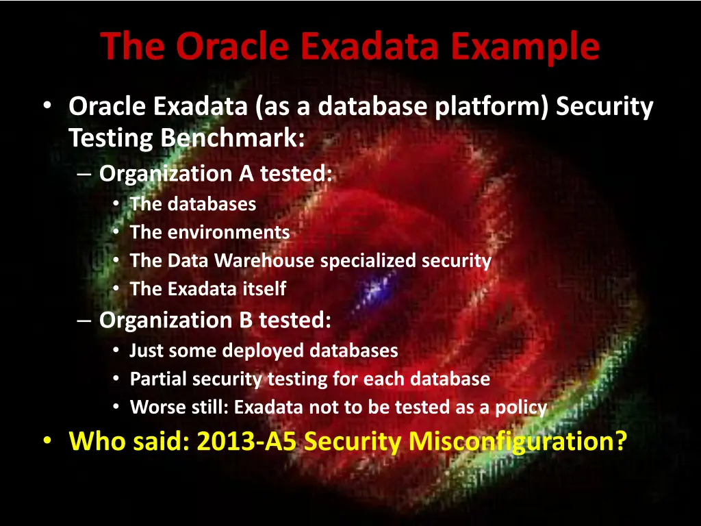 the oracle exadata example 1