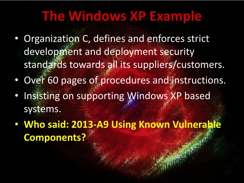 the windows xp example