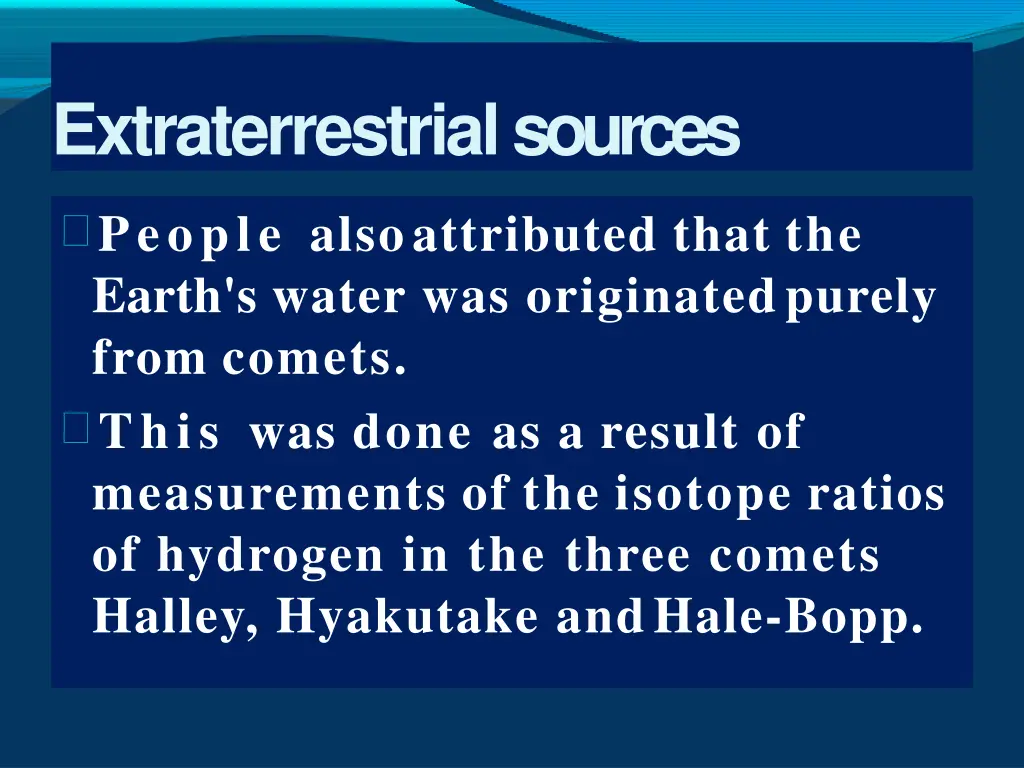 extraterrestrialsources