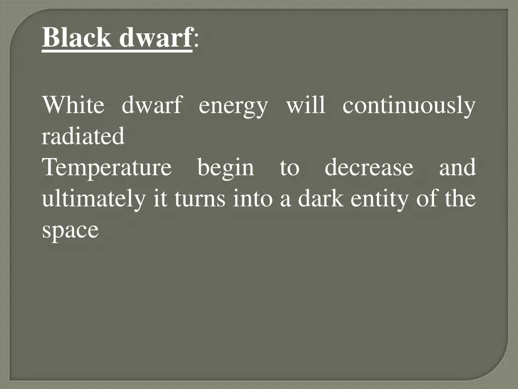 black dwarf