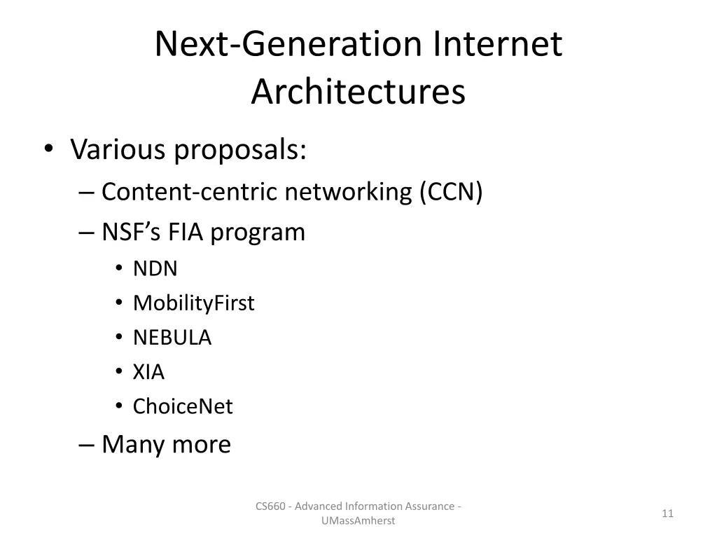 next generation internet architectures 1