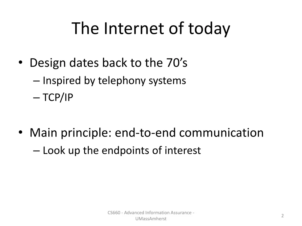 the internet of today